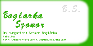boglarka szomor business card